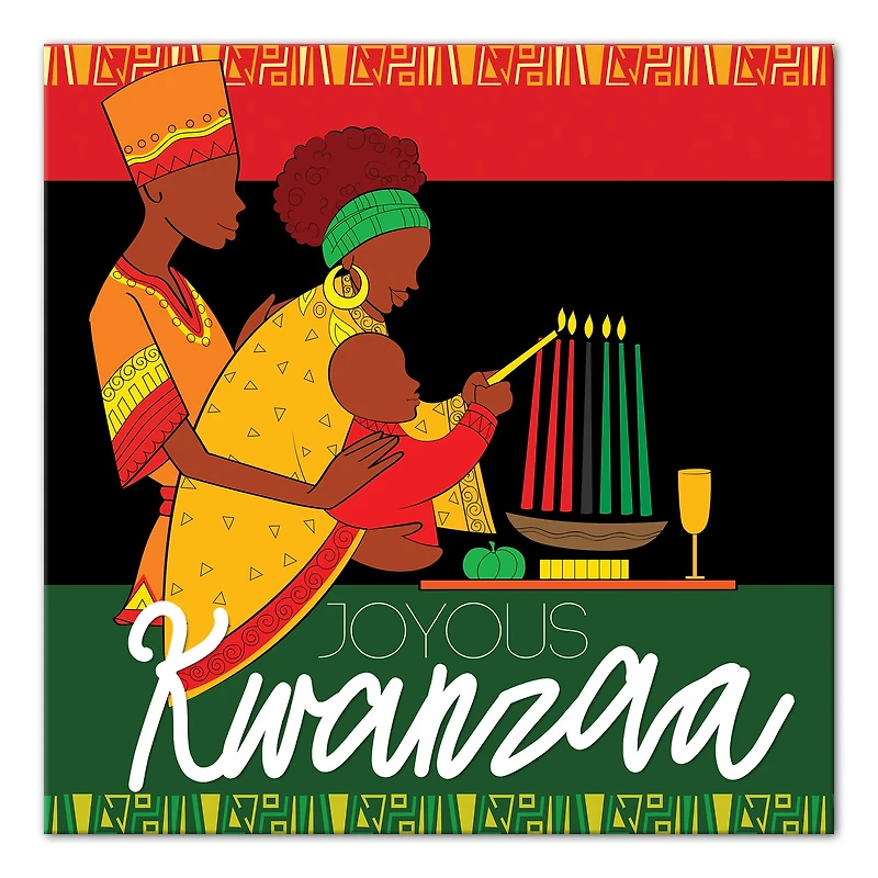 Joyous Kwanzaa Family Canvas Wall Art