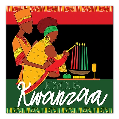 Joyous Kwanzaa Family Canvas Wall Art
