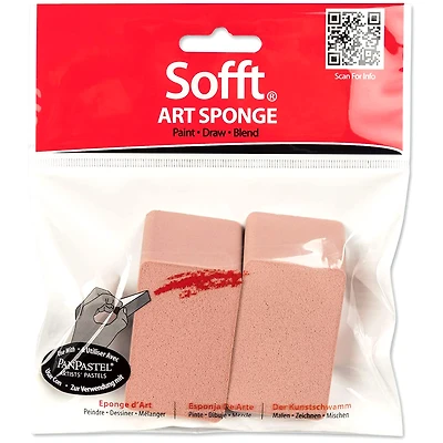 Colorfin Sofft™ Tools Flat Angle Slice Art Sponges, 2ct.