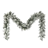 9ft. Flocked Spruce Garland