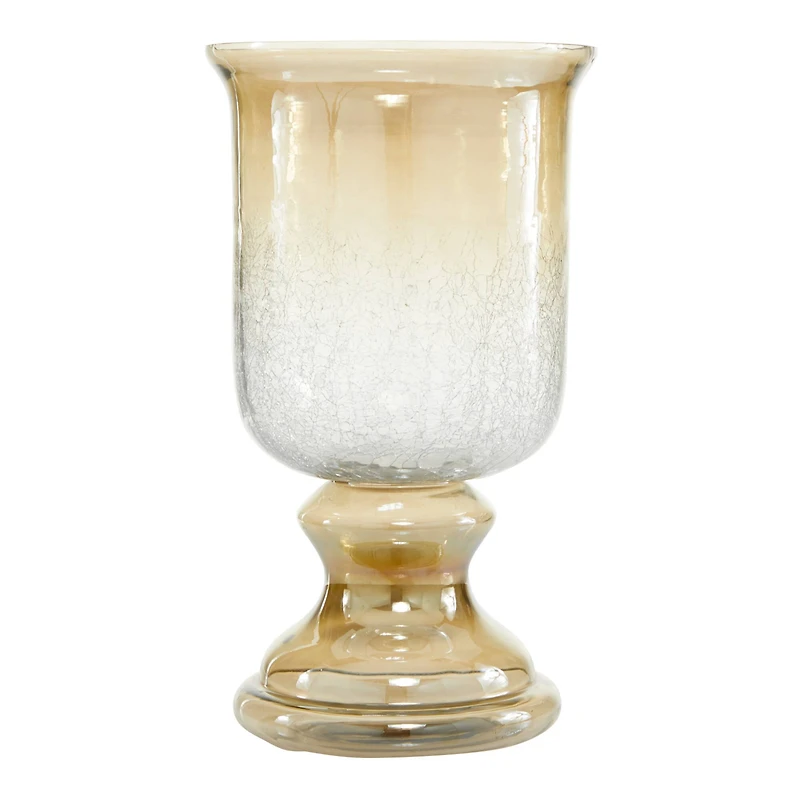 14" Brown Glass Traditional Candle Holder