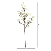 41" White Cherry Blossom Flower Stems, 3ct.