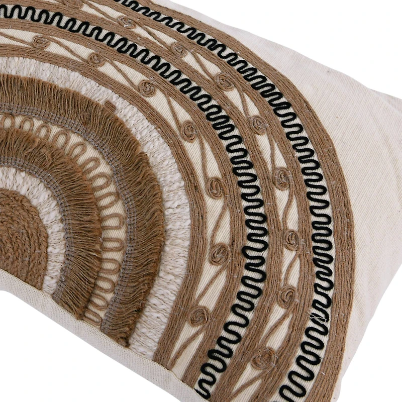 Hello Honey® Rustic Boho Sunrise Cotton & Linen Lumbar Pillow