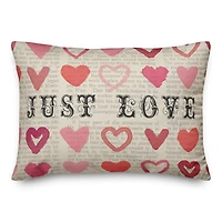 Just Love 14" x 20" Throw Pillow