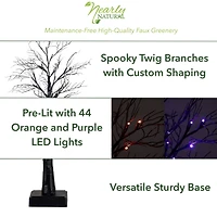 2ft. Pre-Lit LED Deluxe Black Twig Artificial Halloween Tree