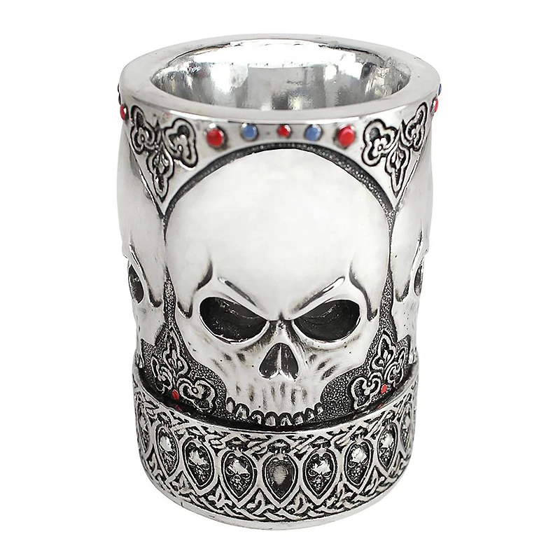 Design Toscano Gothic Skull Vessel & Pen Set
