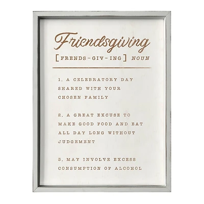 Friendsgiving Definition 18" x 24" White Framed Print