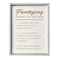 Friendsgiving Definition 18" x 24" White Framed Print