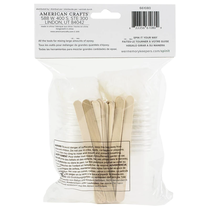 We R Memory Keepers® Spin It™ Epoxy Mixing Supplies, 60ct.