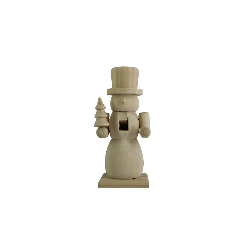 7" Snowman with Tree DIY Pinewood Nutcracker by Make Market®