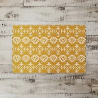 Tribal Gold Pattern Floor Mat