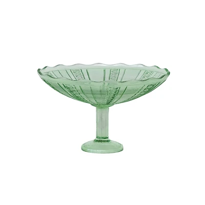 Hello Honey® 9" Emerald Green Elegance Glass Food Pedestal