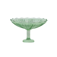 Hello Honey® 9" Emerald Green Elegance Glass Food Pedestal
