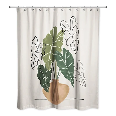 Boho Plant Still Life 71" x 74" Shower Curtain