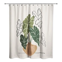 Boho Plant Still Life 71" x 74" Shower Curtain