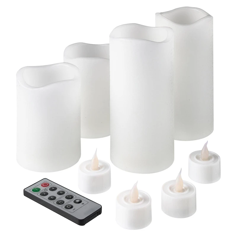 4 Pack: Basic Elements™ White LED Candle Set with Remote by Ashland®