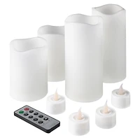 4 Pack: Basic Elements™ White LED Candle Set with Remote by Ashland®