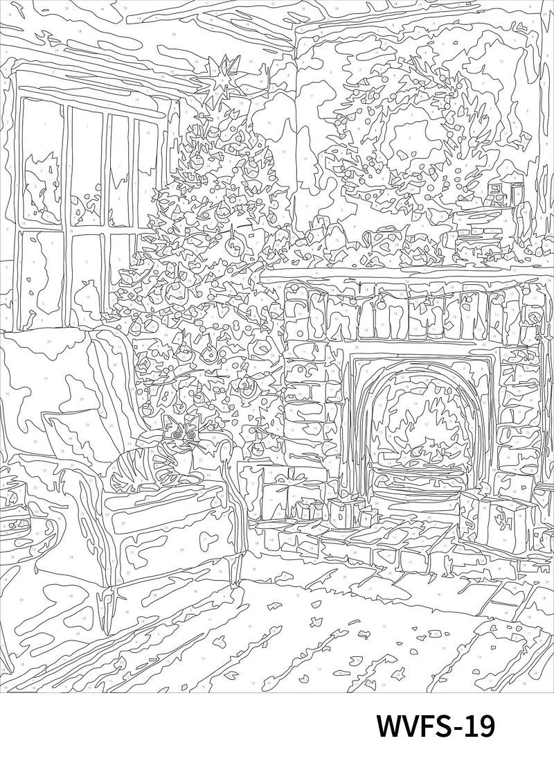 16" x 20" Cozy Fireplace Paint-by-Number Kit by Artist's Loft™