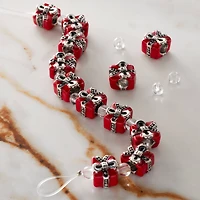Red & Silver Bow Accented Beads, 10mm by Bead Landing™