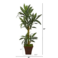 5ft. Yucca Plant in Brown Planter