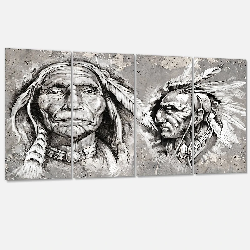 Designart - Native American Indian Heads