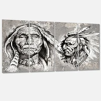 Designart - Native American Indian Heads