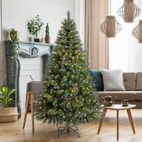 7.5ft. Pre-Lit Rutherford Pine Artificial Christmas Tree, Warm White LED Lights by Ashland®