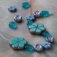 Santa Fe Czech Glass Flower & Leaf Bead Mix by Bead Landing™