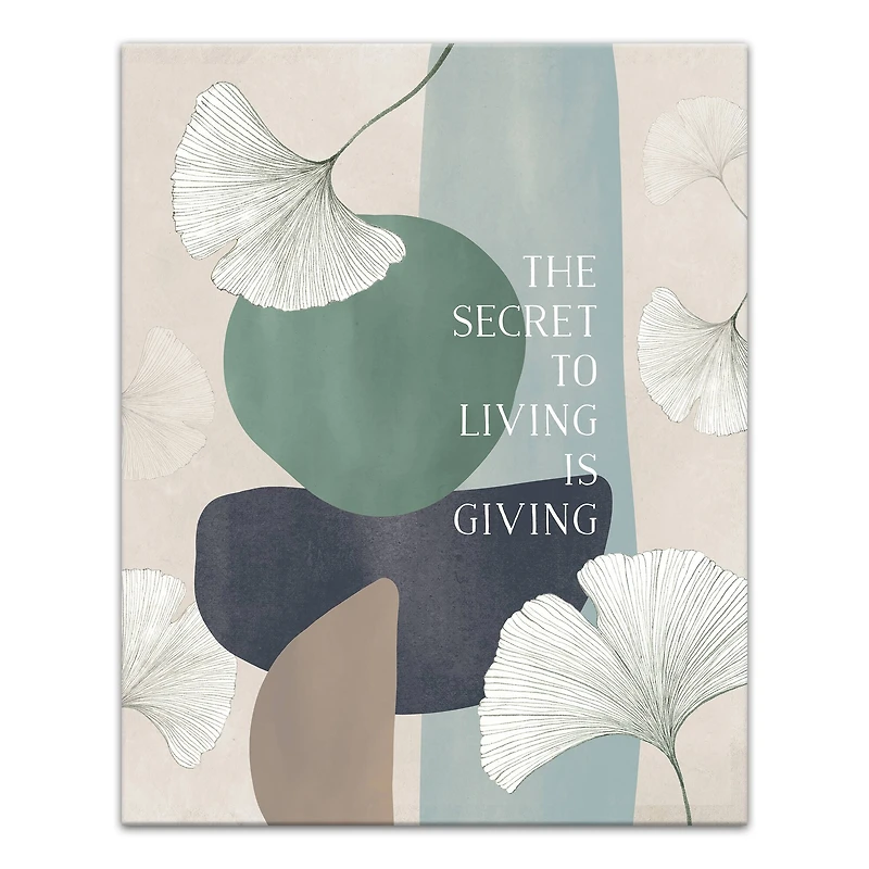 Living is Giving Canvas Wall Art