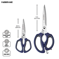 Farberware 2-Piece Ink Blue & Gray Shears Set
