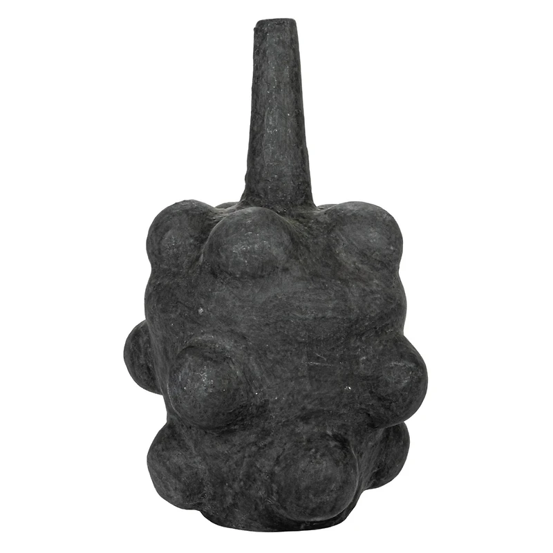 Hello Honey® 21" Black Handmade Paper mache Bubble Vase with Distressed Finish