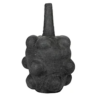 Hello Honey® 21" Black Handmade Paper mache Bubble Vase with Distressed Finish