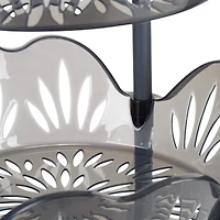 Kitchen Details Smoke Gray 4-Tier Large Basket Shelf