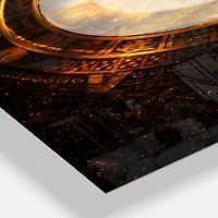 Designart 'Ancient Mayan Calendar Collage Modern Rectangular Wall Clock