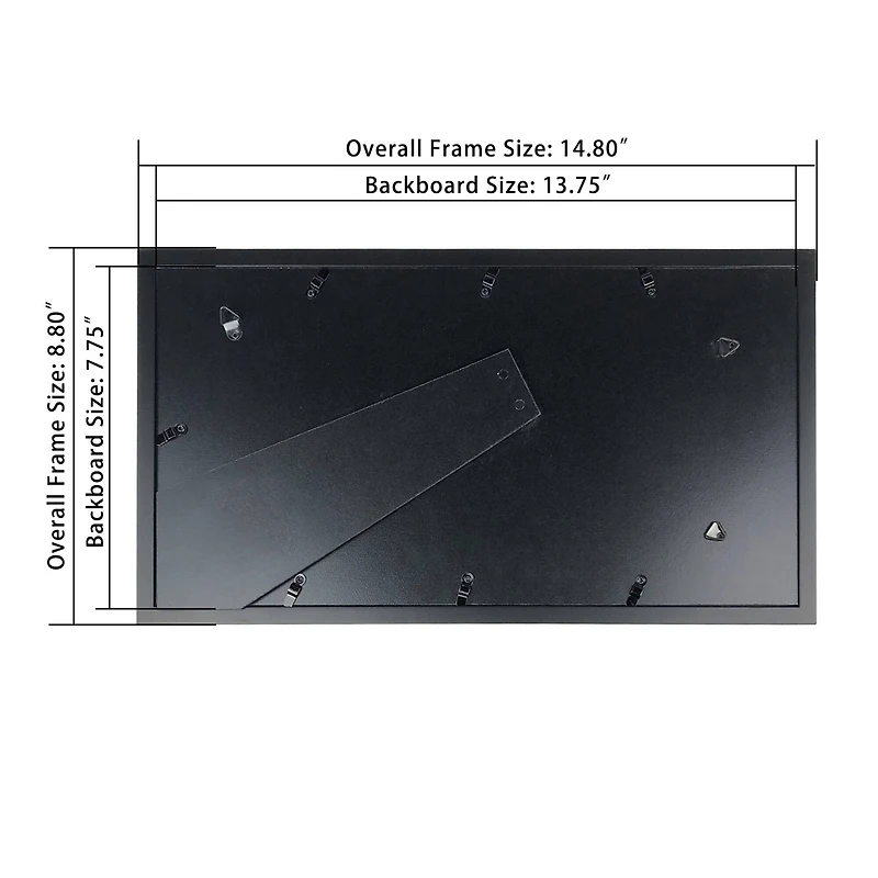 Simply Essentials™ 3 Opening Black Collage Frame with Mat by Studio Décor