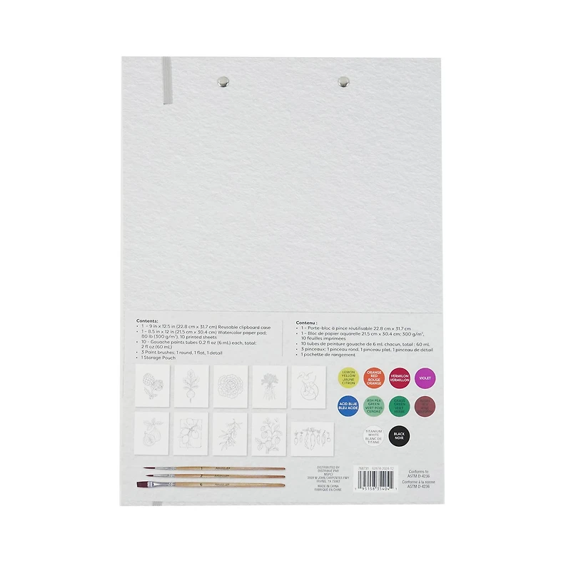 Fruits & Vegetables Gouache Painting Book Kit by Artist's Loft®