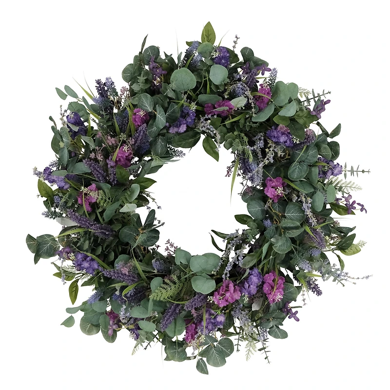30" Lavender & Eucalyptus Floral Spring Wreath