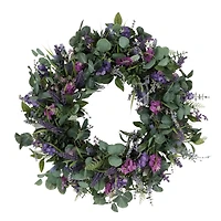 30" Lavender & Eucalyptus Floral Spring Wreath