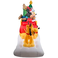 6ft. Animated Airblown® Inflatable Mickey & Friends Sleigh Scene