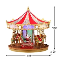 Mr. Christmas 12" Animated Crystal Very Merry Carousel