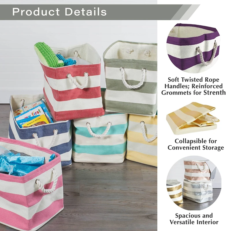 DII® 10" Solid Gray Rectangle Paper Basket