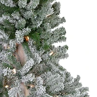 6ft. Pre-Lit Flocked Alpine Artificial Christmas Tree, Clear Lights