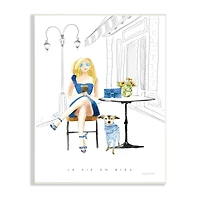 Stupell Industries La Vie En Bleu Parisian Glam Phrase Female Wall Plaque