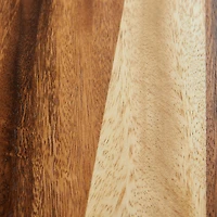 Hello Honey® 24" Natural Footed Wood Serving Tray with Raised Edge