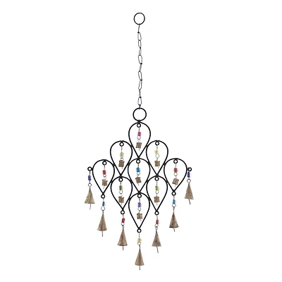 24" Black Metal Eclectic Windchime