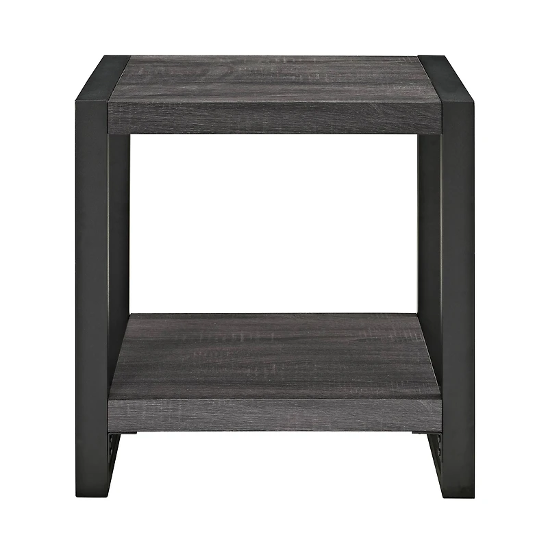 Walker Edison 24" Charcoal Industrial Side Table
