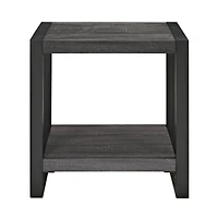 Walker Edison 24" Charcoal Industrial Side Table