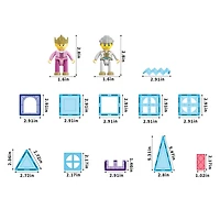 PicassoTiles® 72 Piece Ice Castle Magnetic Tile Building Set