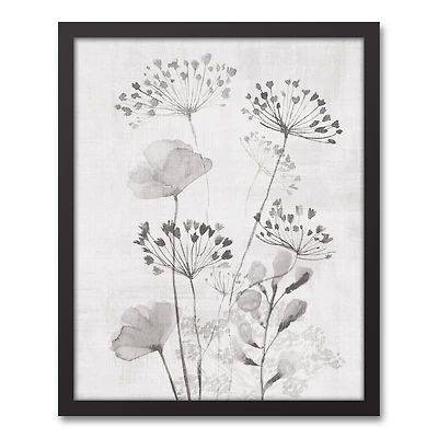Neutral Botanicals 17.73" x 21.73" Black Framed Canvas