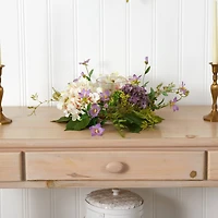 7" Purple Hydrangea Candelabrum